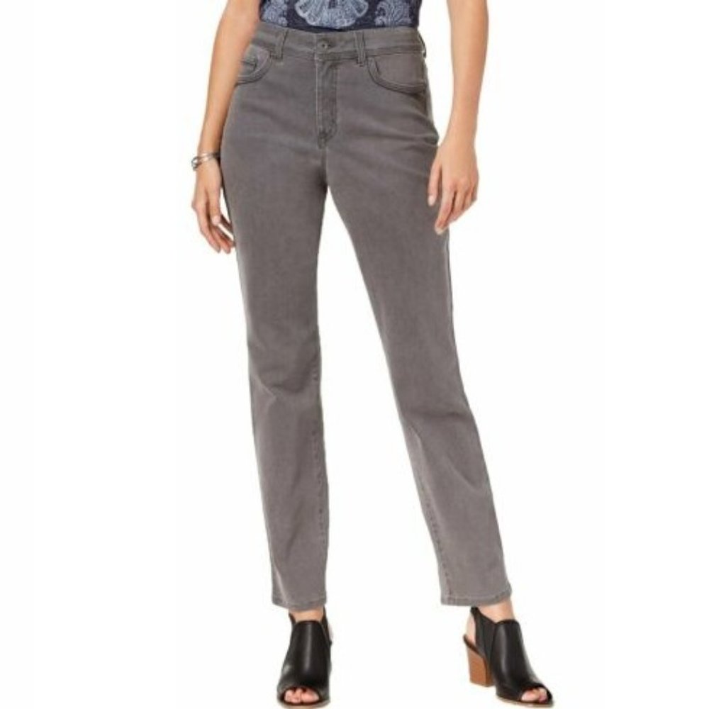 Style & Co Women Control Straight-Leg Fashion Jeans | Size - 18 | Whisper Grey